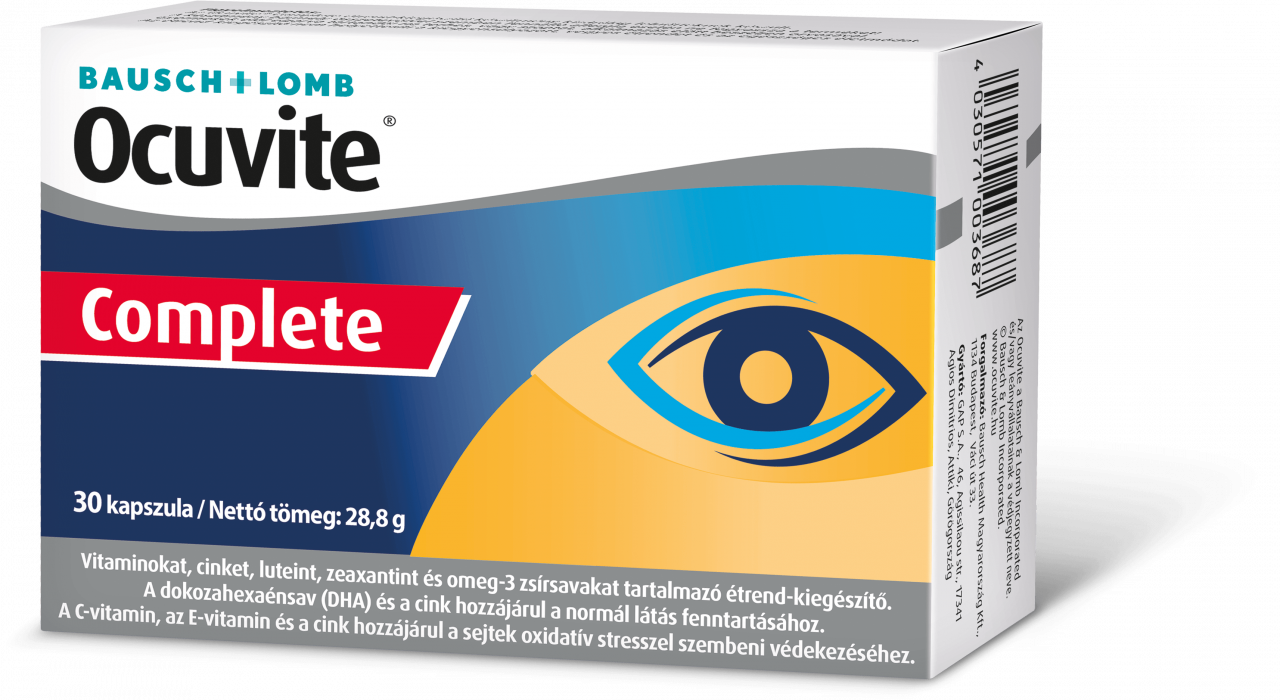 Ocuvite Complete étrendkiegészítő Ocuvite® termékcsalád